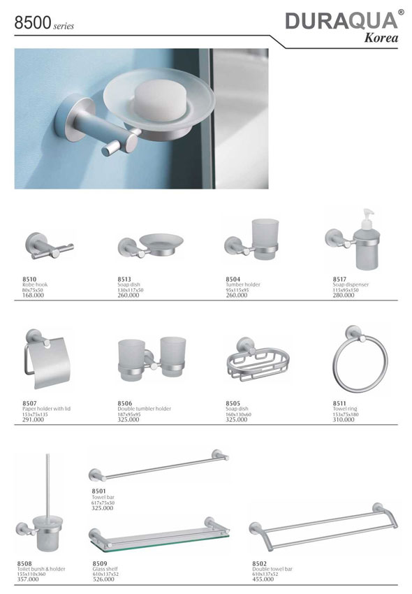 bo-phu-kien-phong-tam-duraqua-8500 Bộ phụ kiện phòng tắm Duraqua 8500 Chính Hãng 1