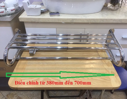 gian20vat20khan20201-1 Giàn vắt khăn tắm rút Inox 304 (Kích thước di động từ 380mm-700mm) Chính Hãng 3