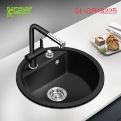 Chậu rửa bát đá 1 hố màu đen Geler GL-GR 4822B