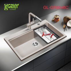 Chậu rửa bát đá 1 hố màu be Geler GL-GR 8048C