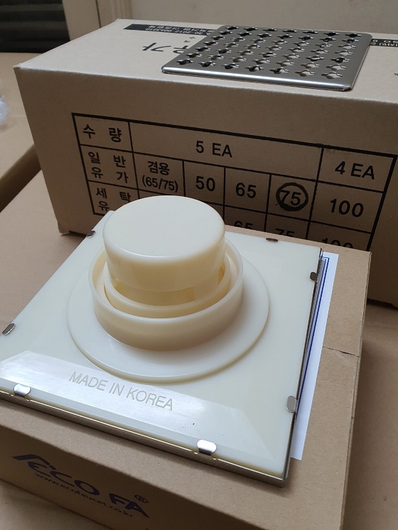 han20quoc20ecofa-2 Ga thoát sàn Hàn Quốc Ecofa (Mặt 156x156mm, phi 50-65-76-90-110mm) Chính Hãng 2