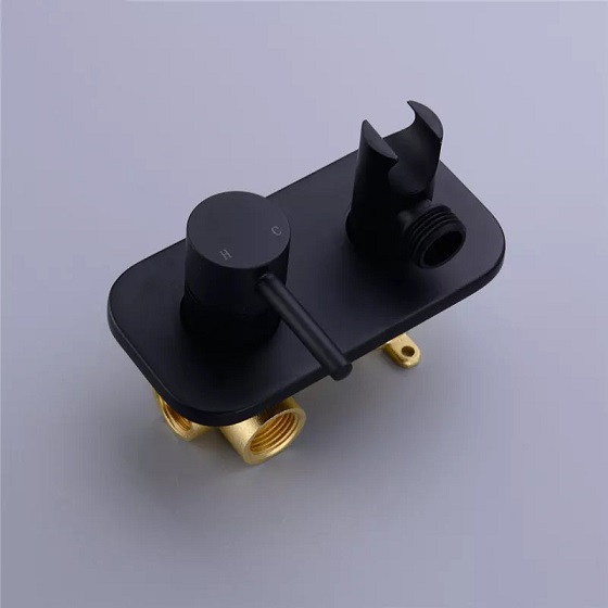 miken20f-7503b-4 Vòi xịt vệ sinh nóng lạnh âm tường màu đen Miken F-7503B Chính Hãng 6