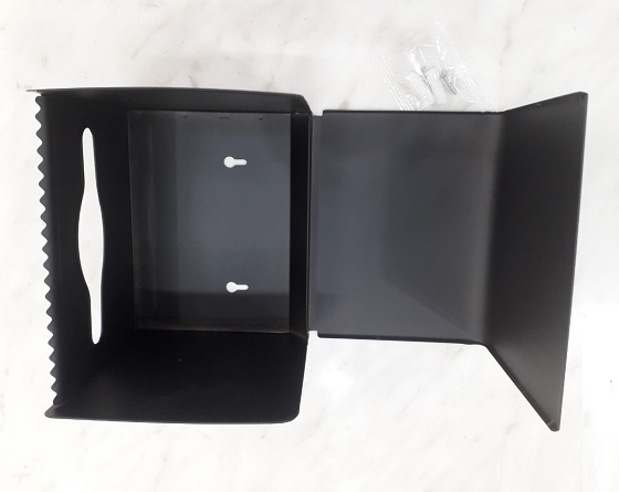 Hộp đựng giấy vệ sinh hình vuông Inox SUS304 màu đen Miken MK-5810BL Chính Hãng 5