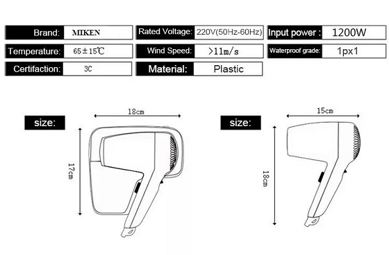 Máy sấy tóc treo tường màu đen Miken MKT-D90289B Chính Hãng phân phối giá tốt tại KHO - Giao hàng toàn quốc Máy sấy tóc treo tường màu đen Miken MKT-D90289B Chính Hãng phân phối giá tốt tại KHO - Giao hàng toàn quốc