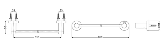 thanh-vat-khan-mat-toto-yt406s6rc-kt Thanh vắt khăn mặt TOTO YT406S6RC Chính Hãng 1