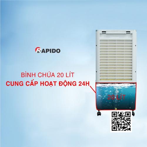 rapido-3000-m-3 Quạt điều hòa không khí Rapido TURBO 3000-M Chính Hãng 4