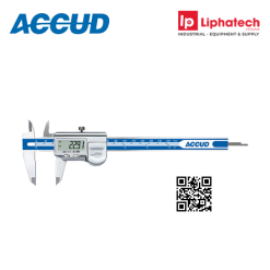 Thước cặp điện tử 0-150mm/0-6" ACCUD 112-006-12 Chống bụi nước IP67 Digital Caliper Chính hãng