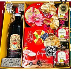 SET QUÀ SUNG TÚC hộp quà tặng - quà tết rượu vang sang trọng chất lượng LP-117