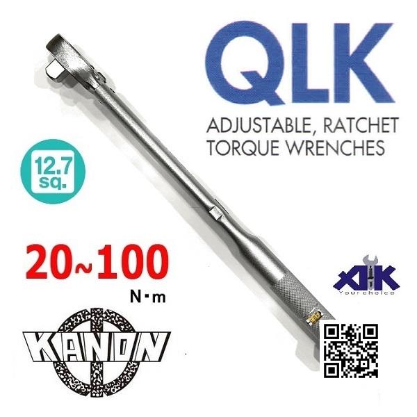 Cờ lê lực đồng hồ kim Kanon N200TOK-G Lực xiết 20-200 N.m Bước lực chỉnh 2N.m 18 Cần xiết lực Kanon, Kanon N100QLK, dải đo lực 20-100Nm, đầu nối 1/2