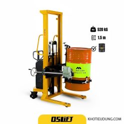 Xe Nâng Thùng Phuy Bằng Điện Bán Tự Động Qslift Qyl520 (500Kg – Nâng 1.6M) Chính Hãng