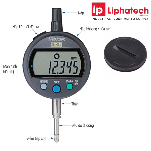 Nắp pin đồng hồ so điện tử RUBBER BOOT - 02ACA376 Mitutoyo Battery Cover Nắp pin đồng hồ so điện tử RUBBER BOOT - 02ACA376 Mitutoyo Battery Cover