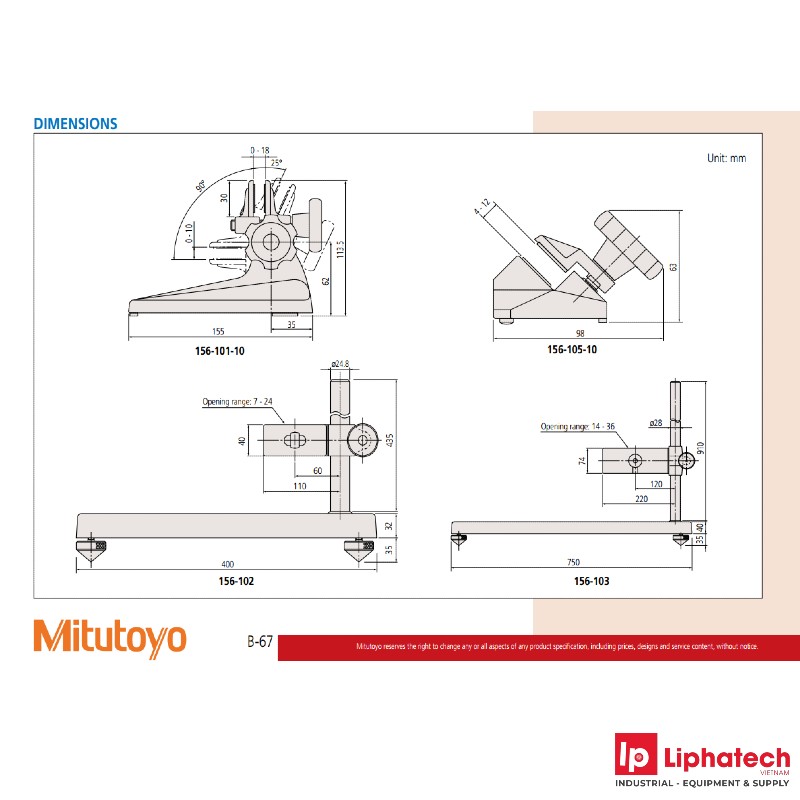 Mitutoyo Micrometer Magnetic Stands