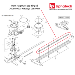 Thanh răng thước cặp đồng hồ 200mm/505 Mitutoyo 05BAA114
