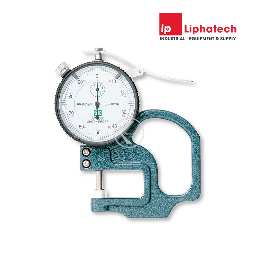 Niigata Seiki DS-3010S Đồng hồ đo độ dày vật liệu vật liệu kiểu cơ đầu sứ Kích thước đo 0-10mm độ chia 0.01mm 7 Niigata Seiki DS-3010S Đồng hồ đo độ dày vật liệu vật liệu