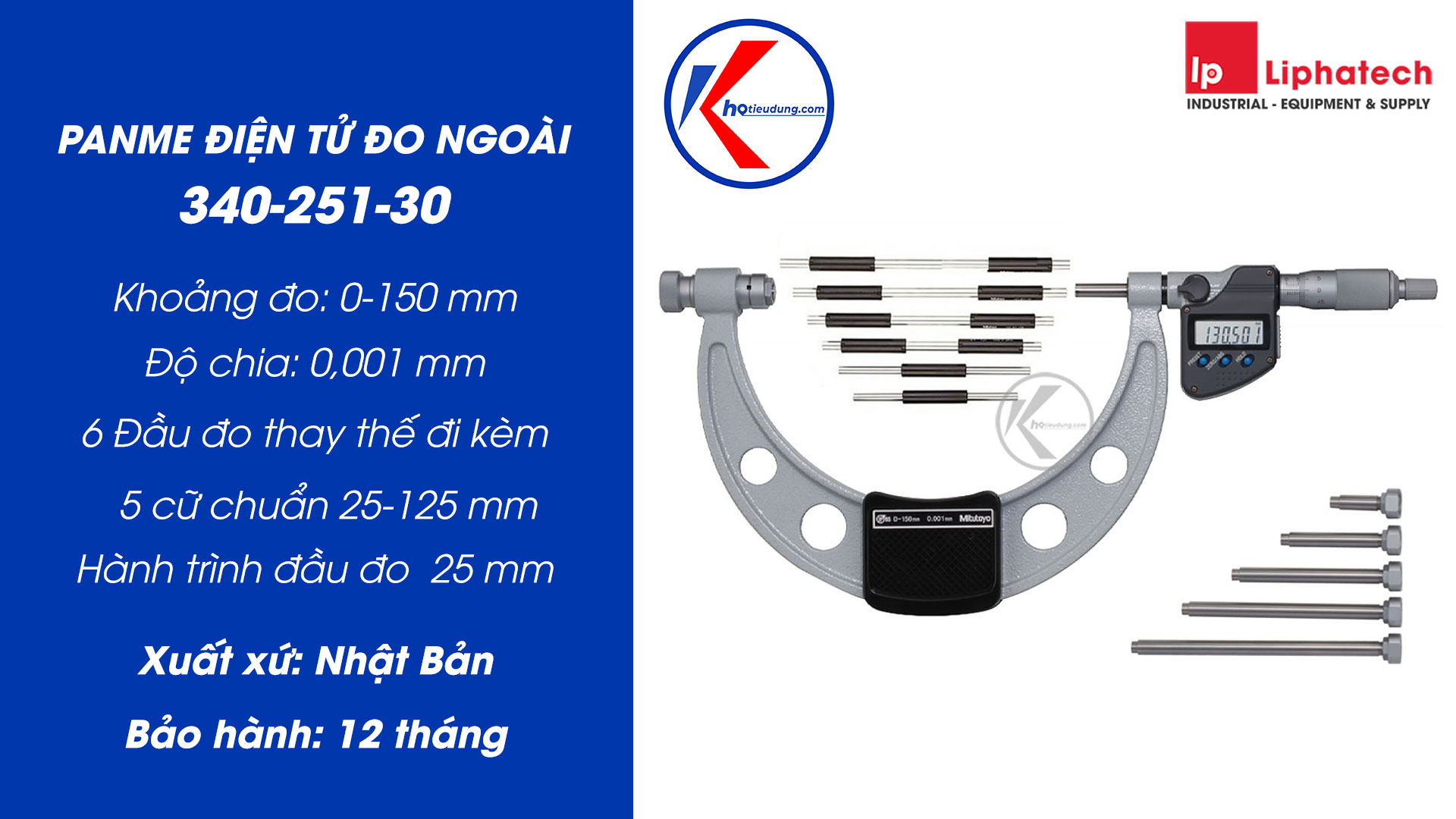 Panme điện tử đo ngoài Mitutoyo 340-251-30 Chính hãng 53 Panme điện tử đo ngoài Mitutoyo 340-251-30 Chính hãng