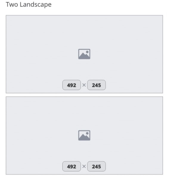 Hình thức hiển thị của facebook nếu bạn up 2 hình ngang.