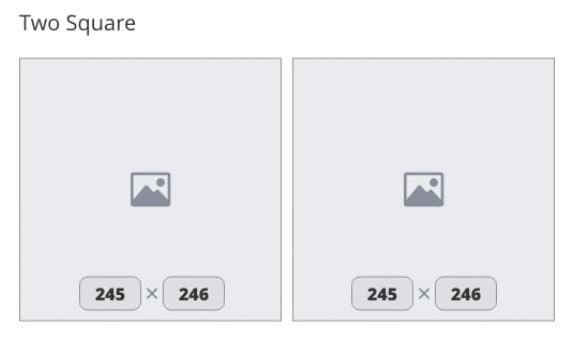 Hình thức hiển thị của facebook nếu bạn up 2 hình vuông.