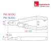 Kìm cắt chéo Tsunoda CN-175N Kích thước 175mm 4 Kìm cắt dây điện Tsunoda PW-301DG Kích thước 130mm