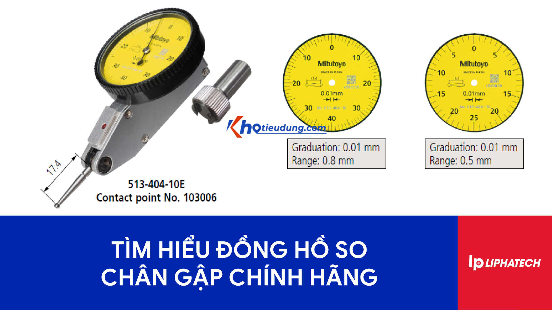 Đồng hồ so chân gập chính hãng Nhật Bản 24 Đồng hồ so chân gập chính hãng