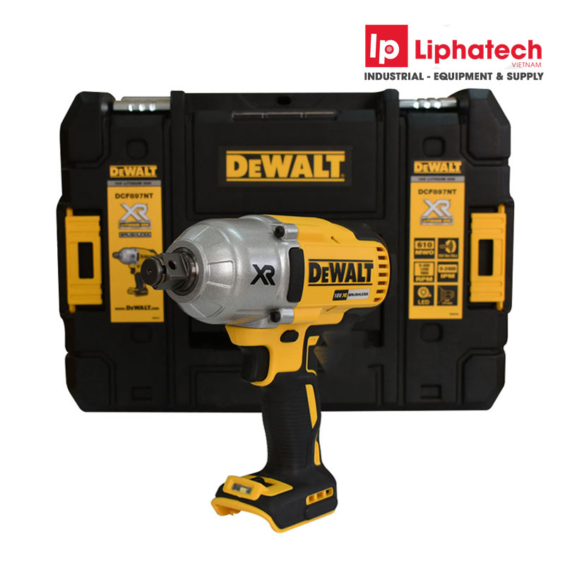Máy vặn bu lông động lực pin 18V Dewalt DCF897NT-XJ (Vali+máy không kèm pin sạc) Chính Hãng Máy vặn bu lông động lực pin 18V Dewalt DCF897NT-XJ (Vali+máy không kèm pin sạc) Chính Hãng