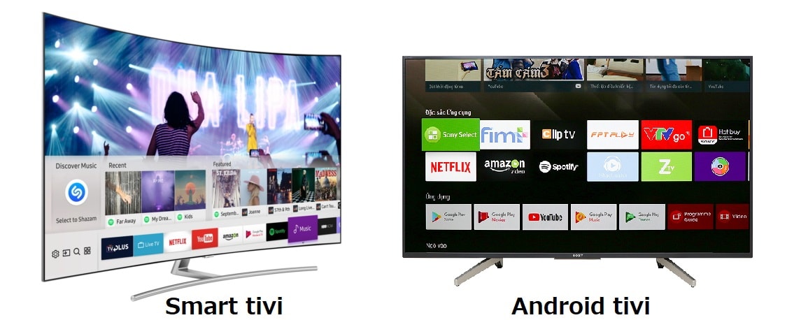 So sánh sự khác biệt giữ Smart TV Và Android TV