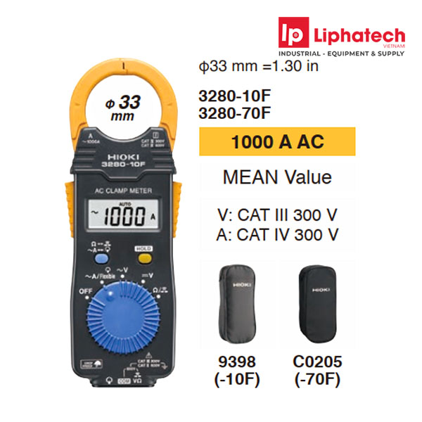 Ampe Kìm Đo Dòng AC Hioki 3280-10F CLAMP METER Chính Hãng Ampe Kìm Đo Dòng AC Hioki 3280-10F CLAMP METER Chính Hãng