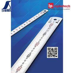 Thước lá 1m Shinwa 13048 1000mm thép không rỉ, mạ chrome Chính Hãng