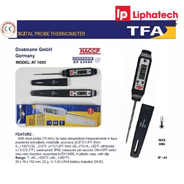 Bút đo nhiệt độ TFA AT-1005 phạm vi -40°C đến +200°C thương hiệu Đức chính hãng 13 Bút đo nhiệt độ TFA AT-1005 phạm vi -40°C đến +200°C thương hiệu Đức chính hãng 7