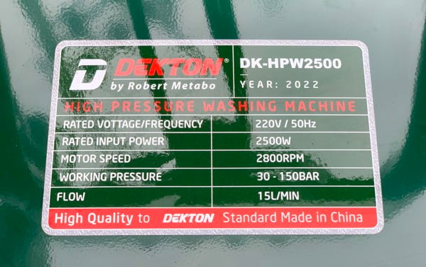 Máy xit rửa cao áp Dekton DK-HPW2500-2500W 8