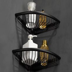 Kệ góc 2 tầng màu đen 346692