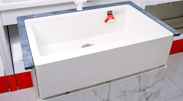 carysil20rec1-4 Chậu rửa bát đá nhân tạo Carysil REC1 màu trắng Chính Hãng 5