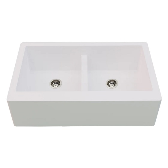 Chậu rửa bát đá nhân tạo Carysil REC2 màu trắng Chính Hãng 1 Chậu rửa bát đá nhân tạo Carysil REC2 màu trắng