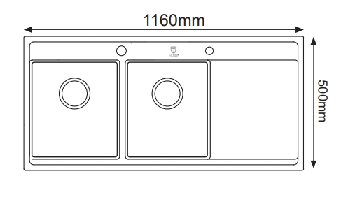 chau-rua-bat-huge-h-p200l-bv Chậu rửa bát 2 hố cân có bàn Huge H-P200L (1160x500x230mm) Chính Hãng 1