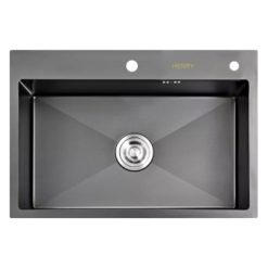 Chậu rửa bát 1 hố nano màu đen HENRY HR-649 (60x45)