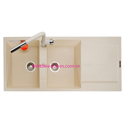 Chậu rửa bát đá nhân tạo Carysil ENC1 Champagne Chính Hãng 1 Chậu rửa bát đá nhân tạo Carysil ENC1 Champagne