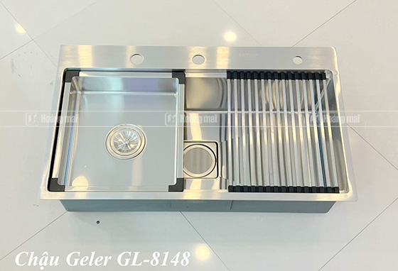 geler-gl-8148-2 Chậu rửa bát 1 hố Geler GL 8148 (810x480x220mm) Chính Hãng 5