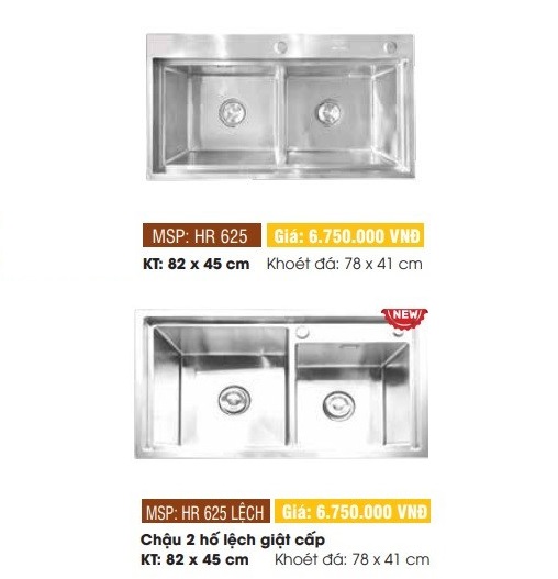 henry20hr-625-1-1-1 Chậu rửa bát 2 hố lệch Inox SUS304 Henry HR-625-1 (780x430) Chính Hãng 1