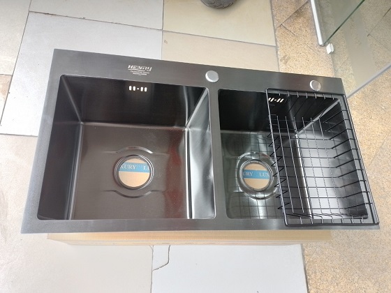 henry20hr-625b-3 Chậu rửa bát Inox nano màu đen SUS304 Henry HR-625B (820 x 450) Chính Hãng 4