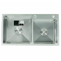 Chậu rửa bát inox Sơn Hà Handmade 2 hố lệch HM.X.2L.82.2.3