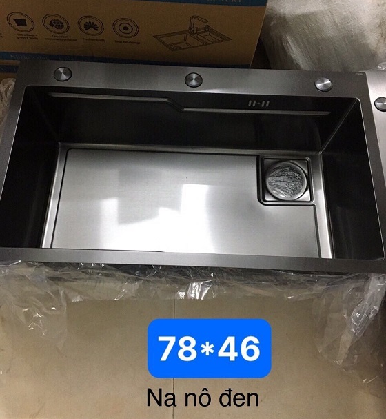 homaya20hm-7846b-3 Chậu rửa bát 1 hố màu Nano màu đen Homaya HM-7846B (78x46cm) Chính Hãng 5