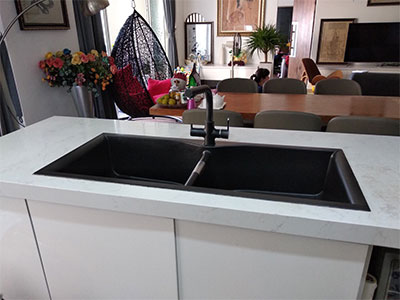 lac1-mh3 Chậu rửa bát đá nhân tạo Carysil LAC1 Nera Chính Hãng 1