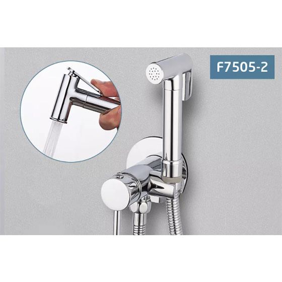 Vòi xịt vệ sinh nóng lạnh âm tường Miken F-7505W-2 Chính Hãng 1 Vòi xịt vệ sinh nóng lạnh âm tường Miken F-7505W-2
