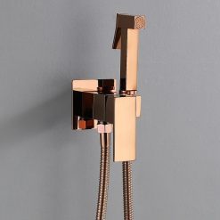 Vòi xịt vệ sinh nóng lạnh âm tường màu vàng hồng Miken F-7502RG