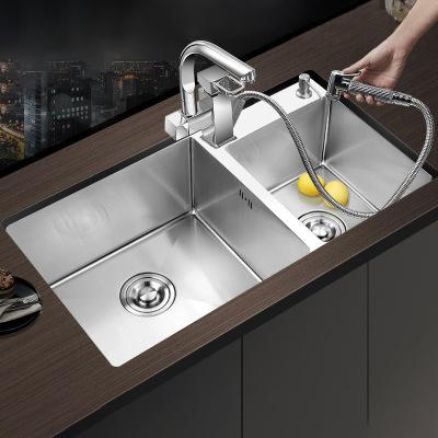 miken20mcrb-8545-1-4 Chậu rửa bát Handmade Inox 304 Miken MKRB-8345L (83x45x25cm) Chính Hãng 2
