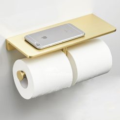 Treo giấy vệ sinh đôi màu vàng mờ Miken MK-2005GM