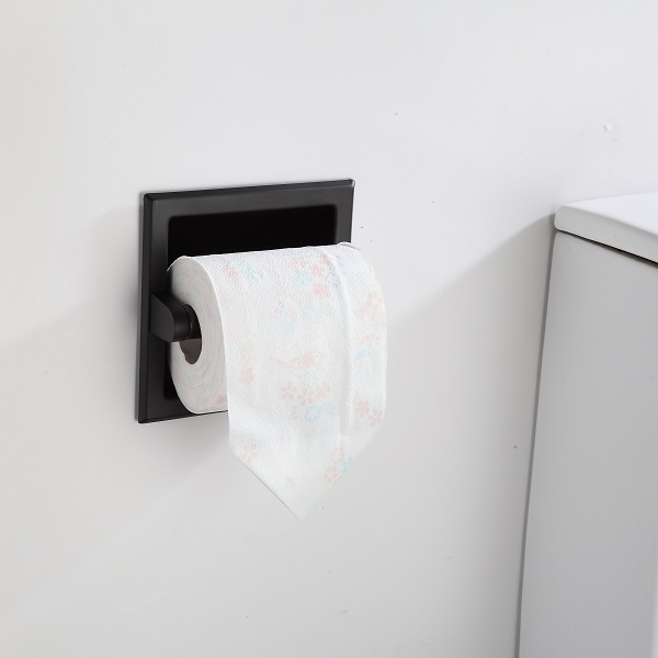 Treo giấy vệ sinh âm tường màu đen Miken MK-6609-B