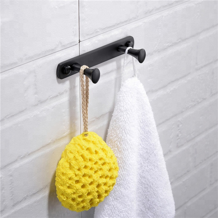 Móc áo 2 móc màu đen Miken MK-702B (13cm) Chính Hãng 1 Móc áo 2 móc màu đen Miken MK-702B