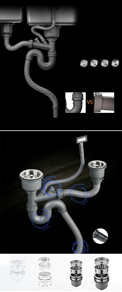 mkrb-8045c-1 Chậu rửa bát Handmade Inox 304 Miken MKRB-8545C (85x45x25cm) Chính Hãng 1