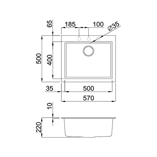 nero-k-10540-bv Chậu rửa bát đá Malloca NERO G-10540 Chính Hãng 1