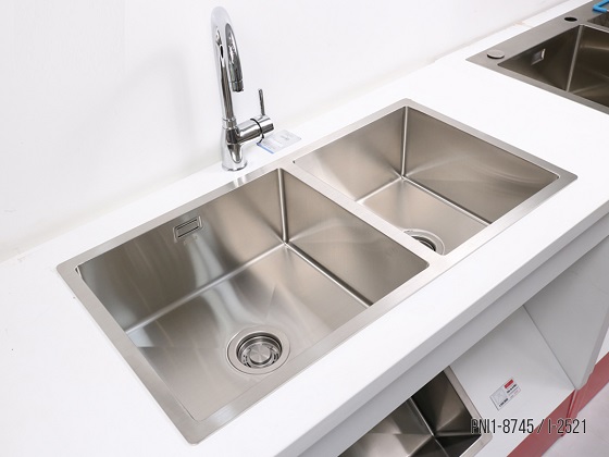 pona-pni1-8745-3 Chậu rửa bát 2 hố lệch Inox304 Carysil Pona PNI1-8745 (87x45cm) Chính Hãng 4